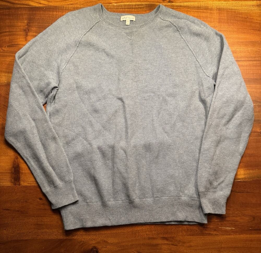 Peter Millar Men’s Blue Crewneck Preppy Knit Golf Merino Wool Sweater Sz XL